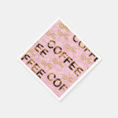 コーヒーピンク金ゴールド スタンダードカクテルナプキン (角)