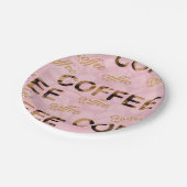 コーヒーピンク金ゴールド ペーパープレート (アングル)