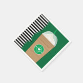 コーヒーファラップモダンシックかわいい誕生日パーティー スタンダードカクテルナプキン (角)