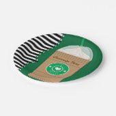 コーヒーファラップモダンシックかわいい誕生日パーティー ペーパープレート (アングル)