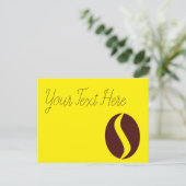 コーヒーファンキー豆 ポストカード (スタンド正面)