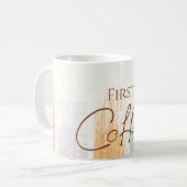 コーヒーファーストおもしろいボホウォーター色 コーヒーマグカップ (正面左)