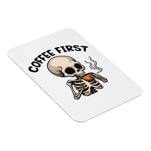 コーヒーファースト不気味ハロウィーン骨格カフェイン マグネット (右側)