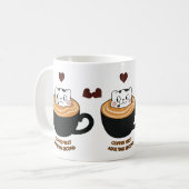 コーヒーファースト大人になるのはセコンド かわいい猫のコーヒーマグ コーヒーマグカップ (正面左)