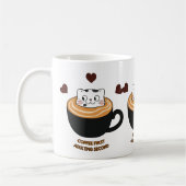 コーヒーファースト大人になるのはセコンド かわいい猫のコーヒーマグ コーヒーマグカップ (左)