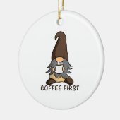 コーヒーファースト魔法ジャワ格言ブラウンガーデン格言 セラミックオーナメント (左)