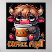 コーヒーファースト コーヒー愛好家へのギフト ポスター (正面)