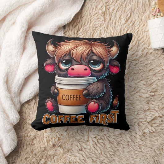 コーヒーファースト コーヒー愛好家ギフト クッション (ブランケット)