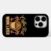 コーヒーファースト、仕事ラター。カフェインの気分でパワーを得る Case-Mate iPhoneケース (裏面 (横))