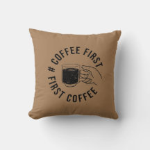 コーヒーファーストtシャツ装飾用クッション