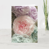 コーヒーフィルターの花が早く良くなる カード (正面)