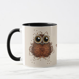 コーヒーフクロウの名前をカスタムするのマグ マグカップ