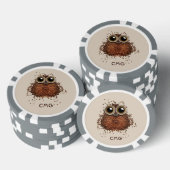 コーヒーフクロウカスタムムトランプのポーカーチップ ポーカーチップ (積み重ね)