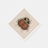 コーヒーフクロウ紙ナプキン スタンダードカクテルナプキン (角)