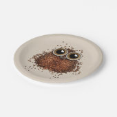 コーヒーフクロウ紙プレート ペーパープレート (アングル)