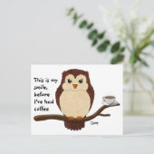 コーヒーフクロウ – ポストカード (スタンド正面)