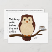 コーヒーフクロウ – ポストカード (正面/裏面)