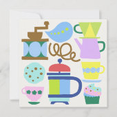 コーヒーフラットノートカードを見に行こう サンキューカード (正面)