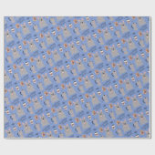 コーヒーフランスの付きブルドッグ ラッピングペーパー (フラット)