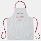 コーヒーフリークは休憩オールオーバープリントエプロンが必要 エプロン (正面)