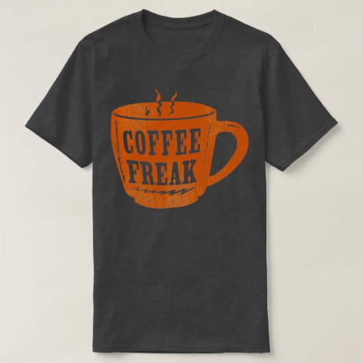 コーヒーフリークコーヒーカップ Tシャツ (デザイン正面)
