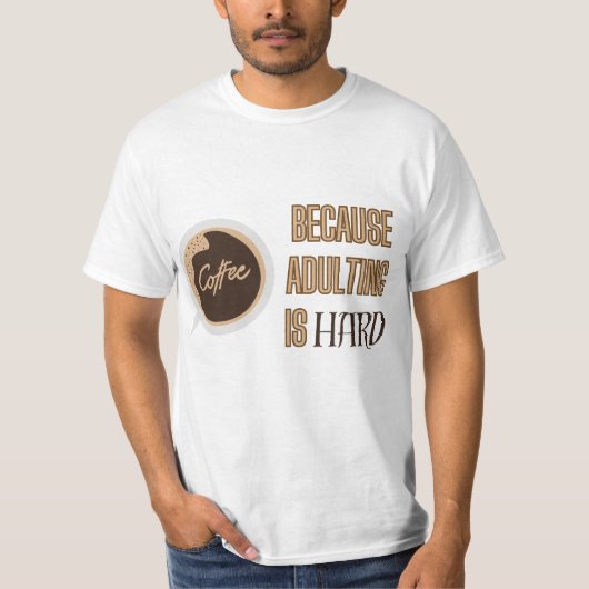 コーヒーフル引用文 – 姦淫は懸命 Tシャツ (正面)