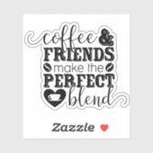 コーヒーフレンズことわざダイカットシールデカール シール (シート)