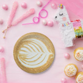 コーヒーフロスリーフ ペーパープレート (パーティー)