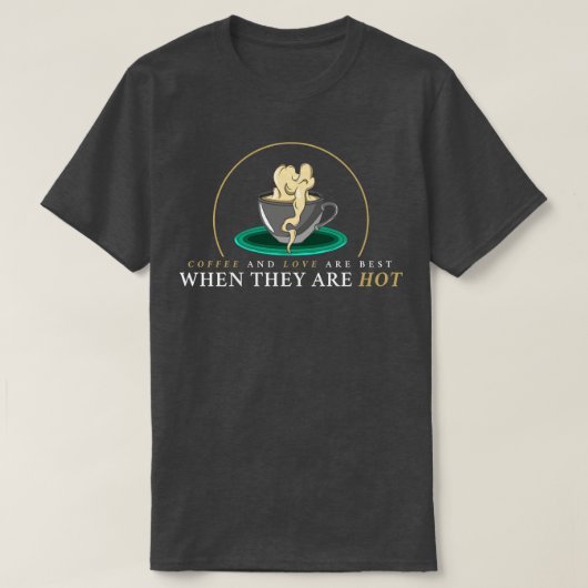コーヒーフロス付きコーヒー Tシャツ (デザイン正面)