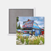 コーヒーフードトラック磁石 マグネット (正面/裏面)