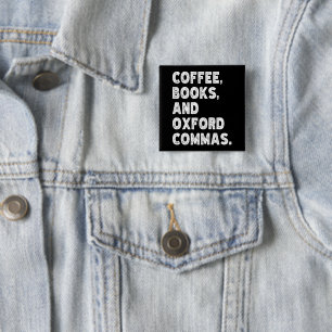 コーヒーブックとオックスフォードコンマクール先生おもしろい 缶バッジ