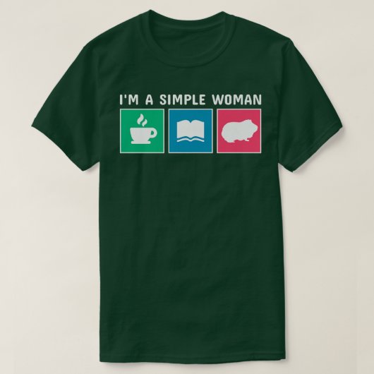 コーヒーブックとモルモット Tシャツ (デザイン正面)