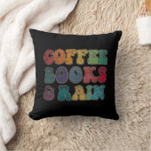 コーヒーブックと雨 クッション (ブランケット)