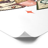 コーヒーブックグレーディング紙英語先生 おもしろい ポスター (角)