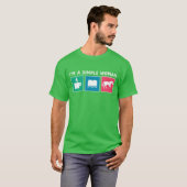 コーヒーブックホース馬イムシンプル女の女の子 Tシャツ (正面フル)