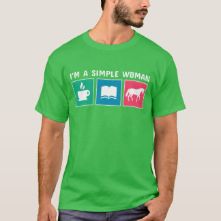 コーヒーブックホース馬イムシンプル女の女の子 Tシャツ