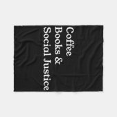 コーヒーブック社会正義引用文平等 フリースブランケット (正面(横))