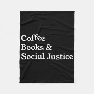 コーヒーブック社会正義引用文平等 フリースブランケット