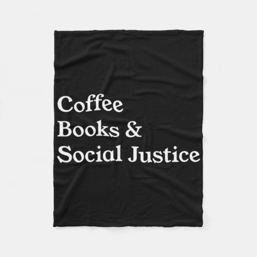 コーヒーブック社会正義引用文平等 フリースブランケット (正面)