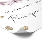 コーヒーブライダルシャワーあなたのレシピカード ポスター (角)