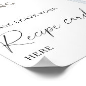 コーヒーブライダルシャワーあなたのレシピカード ポスター (角)