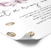 コーヒーブライダルシャワーのカップそのゲームにリングを置く ポスター (角)