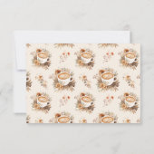 コーヒーブライダルシャワーのダウンロード可能なレシピ要求 招待状 (裏面)