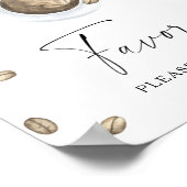 コーヒーブライダルシャワーの好意を取って下さい ポスター (角)