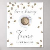 コーヒーブライダルシャワーの好意を取って下さい ポスター (正面)