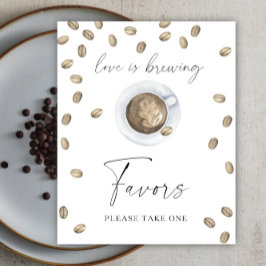 コーヒーブライダルシャワーの好意を取って下さい ポスター