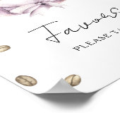 コーヒーブライダルシャワーの好意を取って下さい ポスター (角)