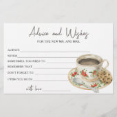 コーヒーブライダルシャワーアドバイスと願い 便箋 (正面)