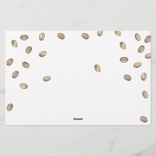 コーヒーブライダルシャワーアドバイスと願い 便箋 (裏面)