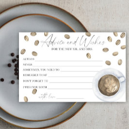 コーヒーブライダルシャワーアドバイスと願い 便箋